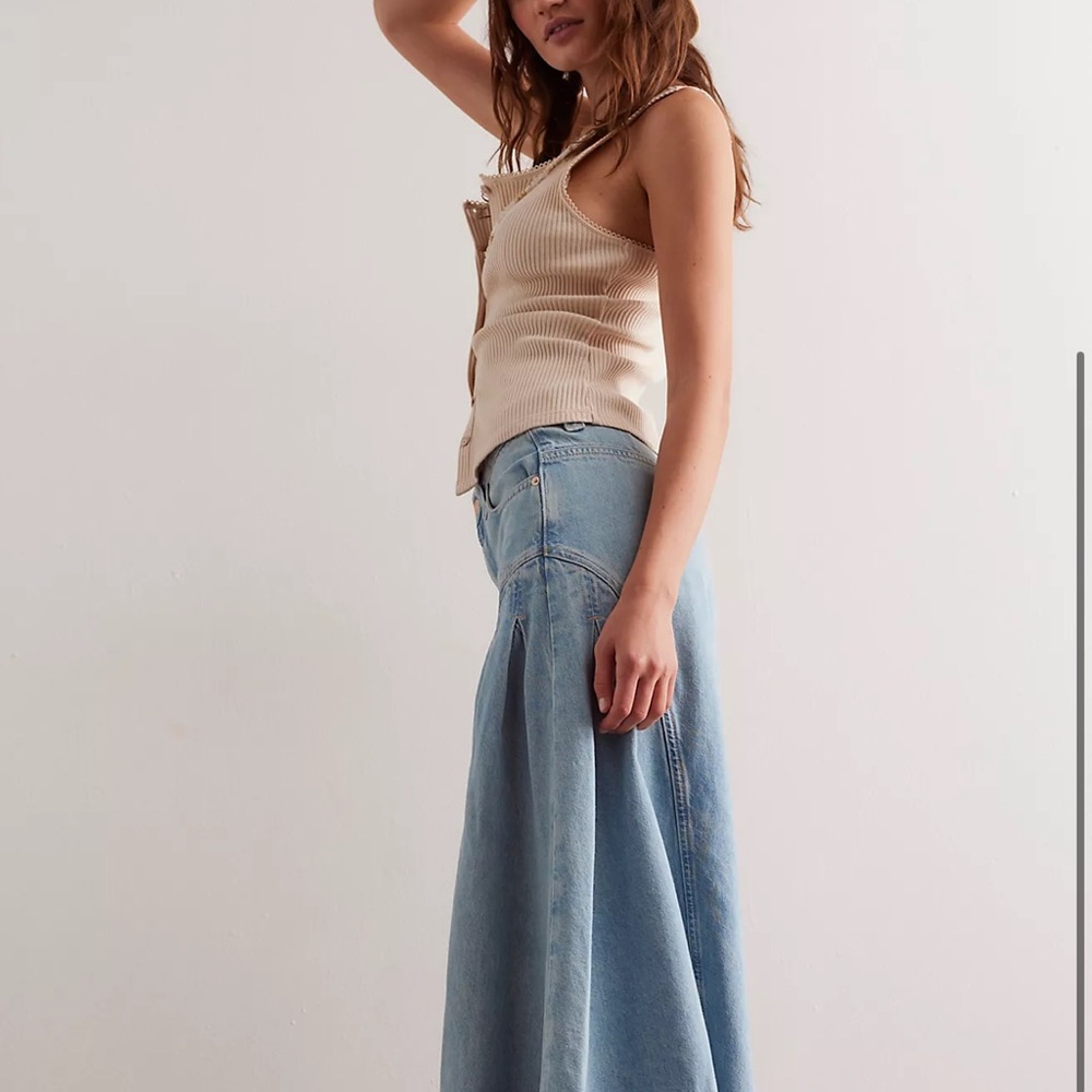 Free People Light Blue Flare Jeans - Picture 3 of 6